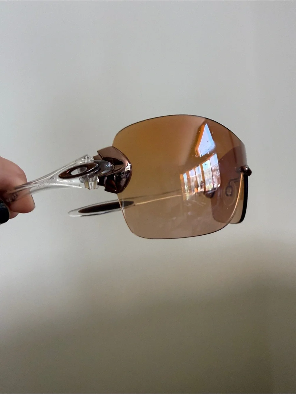 Vintage Oakley Compulsive Squared 05-357 Y2K Shield Sunglasses + Case